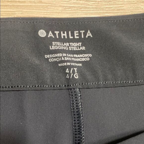 Athleta Stellar Mid-Rise Slim Pants Black Euroluxe Size‎ 4 Tall NWOT - Picture 2 of 11